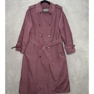 Vtg London Fog Size 10 70's/80's Red Trench Coat Jacket Retro Lined Irregular